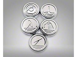 Executive Series Fluid Cap Covers; Chrome (14-19 Corvette C7 w/ Automatic Transmission)