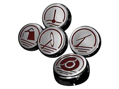 Executive Series Fluid Cap Covers; Garnet Red (97-04 Corvette C5 w/ Automatic Transmission)