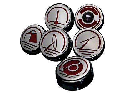 Executive Series Fluid Cap Covers; Garnet Red (97-04 Corvette C5 w/ Manual Transmission)