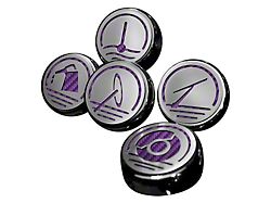 Executive Series Fluid Cap Covers; Purple Carbon Fiber (97-04 Corvette C5 w/ Automatic Transmission)