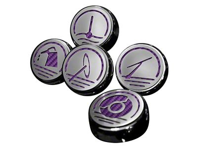 Executive Series Fluid Cap Covers; Purple Carbon Fiber (97-04 Corvette C5 w/ Automatic Transmission)