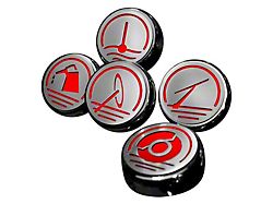 Executive Series Fluid Cap Covers; Solid Bright Red (97-04 Corvette C5 w/ Automatic Transmission)