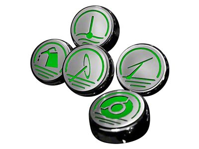 Executive Series Fluid Cap Covers; Solid Synergy Green (97-04 Corvette C5 w/ Automatic Transmission)