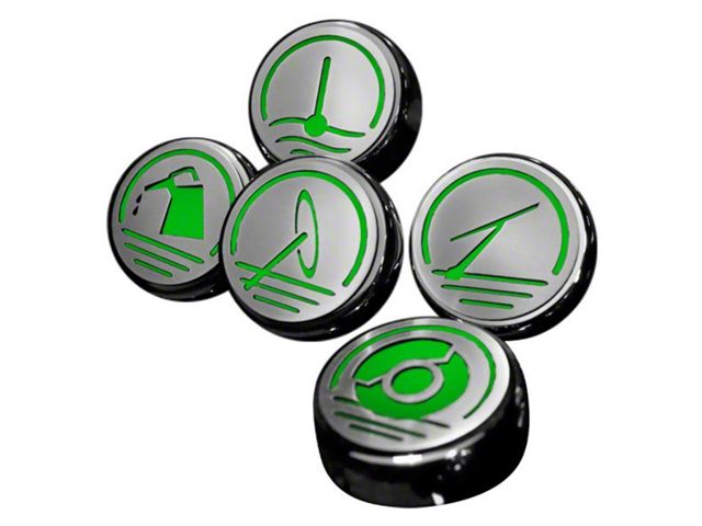 Executive Series Fluid Cap Covers; Solid Synergy Green (97-04 Corvette C5 w/ Automatic Transmission)