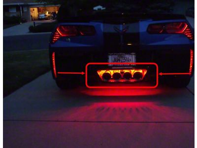 Exhaust LED Lighting Kit; Superbright Orange (14-19 Corvette C7)