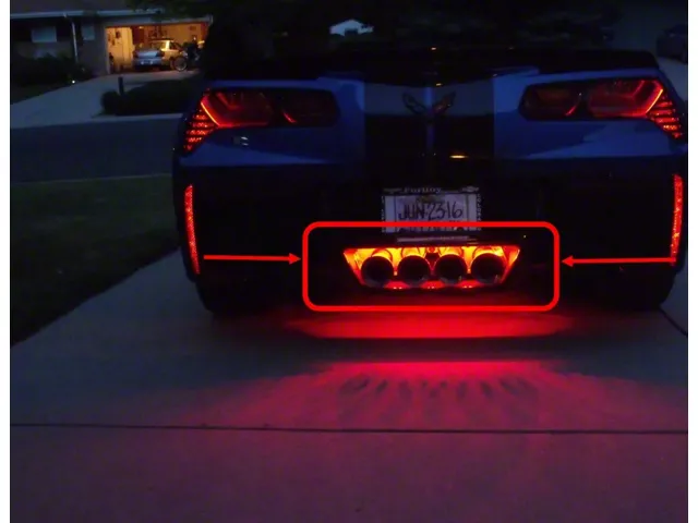 Exhaust LED Lighting Kit; Superbright Orange (14-19 Corvette C7)