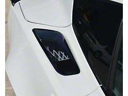 Expanded Diamond Pattern Rear Quarter Vent Grille Overlay; Brushed (15-19 Corvette C7 Grand Sport, Z06)