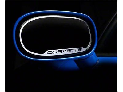 Exterior Side View Mirror Trim with Corvette Lettering (97-04 Corvette C5)