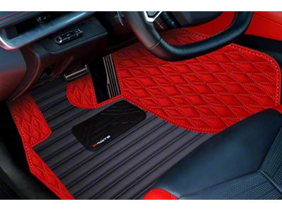 F1 Hybrid Floor Mats; Full Red (05-13 Corvette C6)