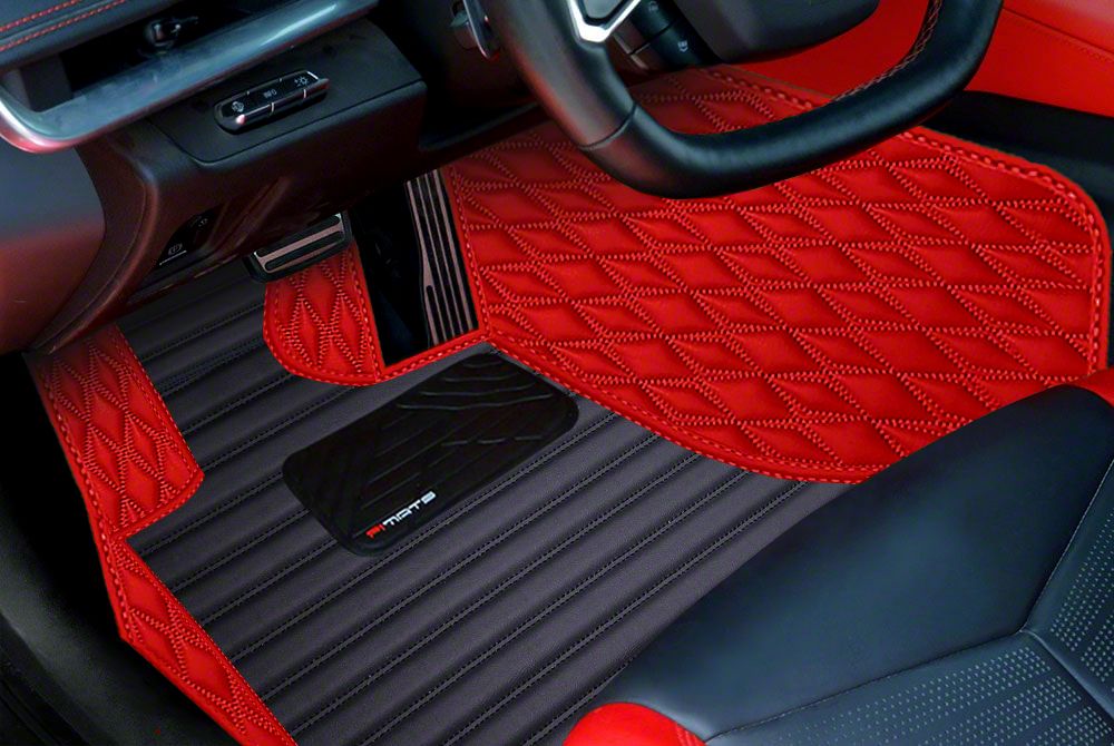 Corvette F1 Hybrid Floor Mats; Full Red (1419 Corvette C7) Free Shipping