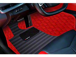 F1 Hybrid Floor Mats; Full Red (20-24 Corvette C8)