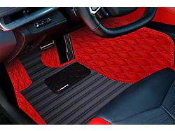 F1 Hybrid Floor Mats; Full Red (20-25 Corvette C8)