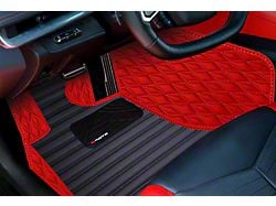 F1 Hybrid Floor Mats; Full Red (20-24 Corvette C8)