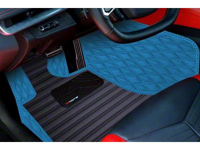 F1 Hybrid Floor Mats; Light Blue (05-13 Corvette C6)