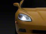 Factory OEM Style HID Headlights; Arctic White Housing; Clear Lens (05-13 Corvette C6)