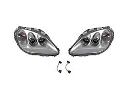 Factory OEM Style HID Headlights; Blade Silver Housing; Clear Lens (05-13 Corvette C6)
