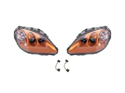 Factory OEM Style HID Headlights; Inferno Orange Housing; Clear Lens (05-13 Corvette C6)