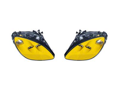 Factory OEM Style HID Headlights; Velocity Yellow Housing; Clear Lens (05-13 Corvette C6)