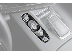 Factory Style Gear Switch Control Panel Trim Cover; Carbon Fiber (20-26 Corvette C8)