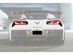 Factory Style LED Tail Lights; Black Housing; Smoked Lens (14-19 Corvette C7)