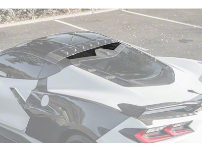 Factory Style Rear Hatch Upper Molding Trim; Carbon Fiber (20-25 Corvette C8 Coupe)