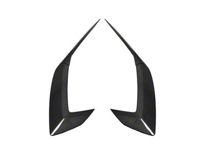 Factory Style Replacement Side Door Scoops; Carbon Fiber (20-24 Corvette C8, Excluding Z06)