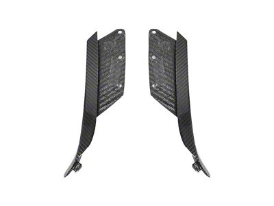 Factory Style Side Rocker Panel Brake Scoop Vent Covers; Carbon Fiber (14-19 Corvette C7 Grand Sport, Z06, ZR1)