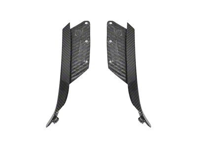 Factory Style Side Rocker Panel Brake Scoop Vent Covers; Carbon Fiber (14-19 Corvette C7 Grand Sport, Z06, ZR1)