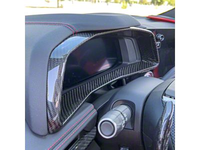 Factory Style Speedometer Cluster; Carbon Fiber (20-25 Corvette C8)