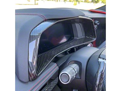 Factory Style Speedometer Cluster; Carbon Fiber (20-24 Corvette C8)