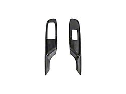 Factory Style Window Switch Control Panel Trim Covers; Carbon Fiber (20-26 Corvette C8 Coupe)