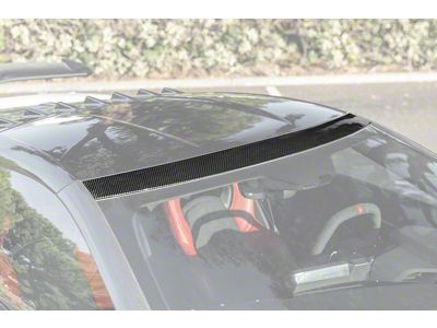 Factory Style Windshield Upper Molding Trim; Carbon Fiber (20-25 Corvette C8)