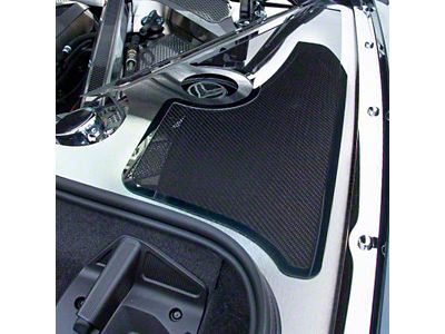 Fender Covers; Brushed with Carbon Fiber Inserts (20-25 Corvette C8 Coupe)