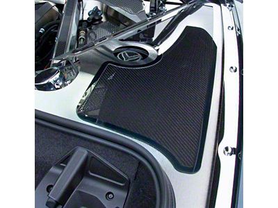 Fender Covers; Brushed with Carbon Fiber Inserts (20-24 Corvette C8 Coupe)