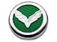 Flag Style Fluid Cap Covers; Green Carbon Fiber (14-19 Corvette C7 w/ Manual Transmission, Excluding ZR1)