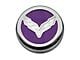 Flag Style Fluid Cap Covers; Purple Carbon Fiber (14-19 Corvette C7 w/ Manual Transmission, Excluding ZR1)