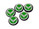 Flag Style Fluid Cap Covers; Solid Synergy Green (14-19 Corvette C7 w/ Automatic Transmission, Excluding ZR1)