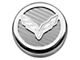 Flag Style Fluid Cap Covers; White Carbon Fiber (14-19 Corvette C7 w/ Manual Transmission, Excluding ZR1)