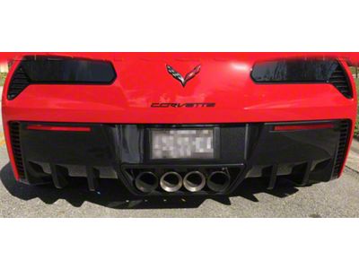 Flat Design Tail Light Blackout Covers; 2-Piece Kit (14-19 Corvette C7)