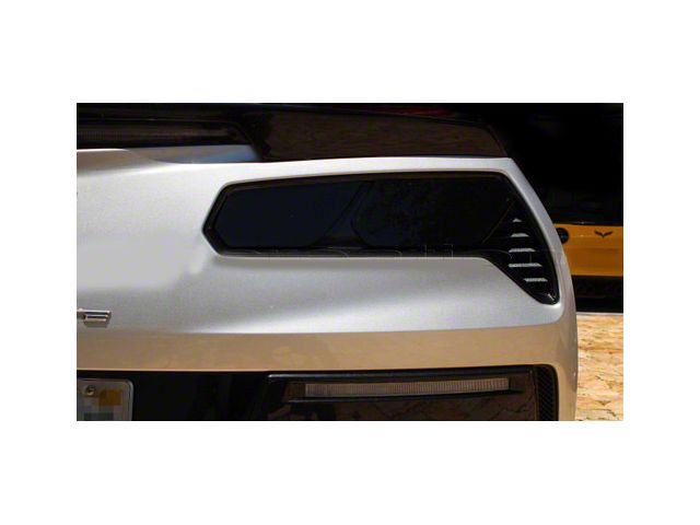 Flat Design Tail Light Blackout Covers; 4-Piece Kit (14-19 Corvette C7)