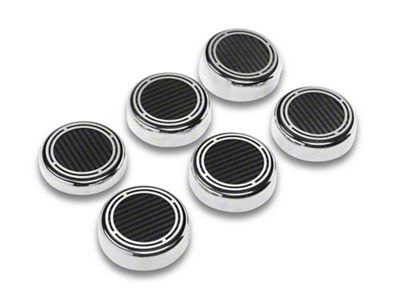 Fluid Cap Covers; Carbon Fiber (97-13 Corvette C5 & C6 w/ Manual Transmission)