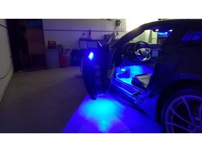 Footwell and Door Handle LED Puddle Light Kit; Aqua (14-19 Corvette C7)