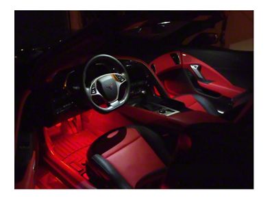 Footwell LED Lighting Kit; Aqua (14-19 Corvette C7)