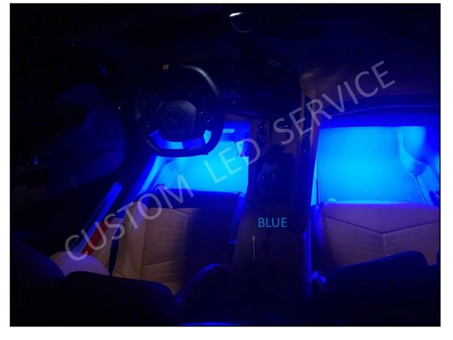 Footwell LED Lighting Kit; Blue (20-23 Corvette C8)