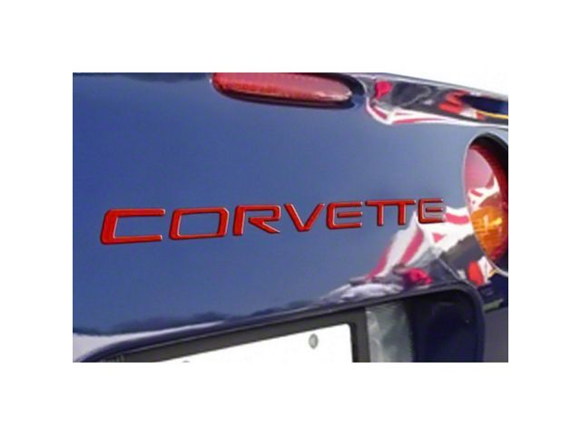 Front Corvette Lettering Kit Corvette Front Bumper Cover Lettering Kit; Red (97-04 Corvette C5 ...
