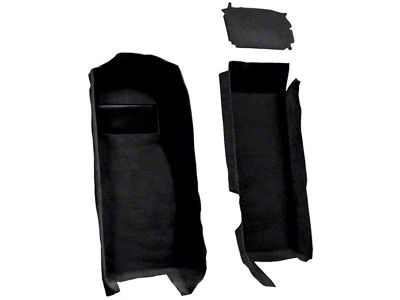 Front Cutpile Molded Carpet; Black (97-04 Corvette C5)