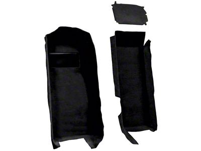Front Cutpile Molded Carpet with Heel Pad; Black (97-04 Corvette C5)