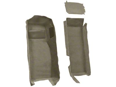 Front Cutpile Molded Carpet with Heel Pad; Medium Beige (97-04 Corvette C5)