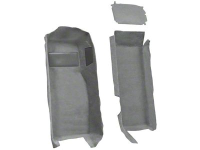 Front Cutpile Molded Carpet with Heel Pad; Medium Gray/Pewter (97-04 Corvette C5)