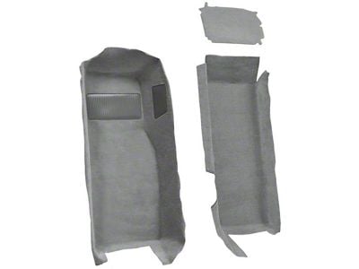 Front Cutpile Molded Carpet; Medium Gray/Pewter (97-04 Corvette C5)